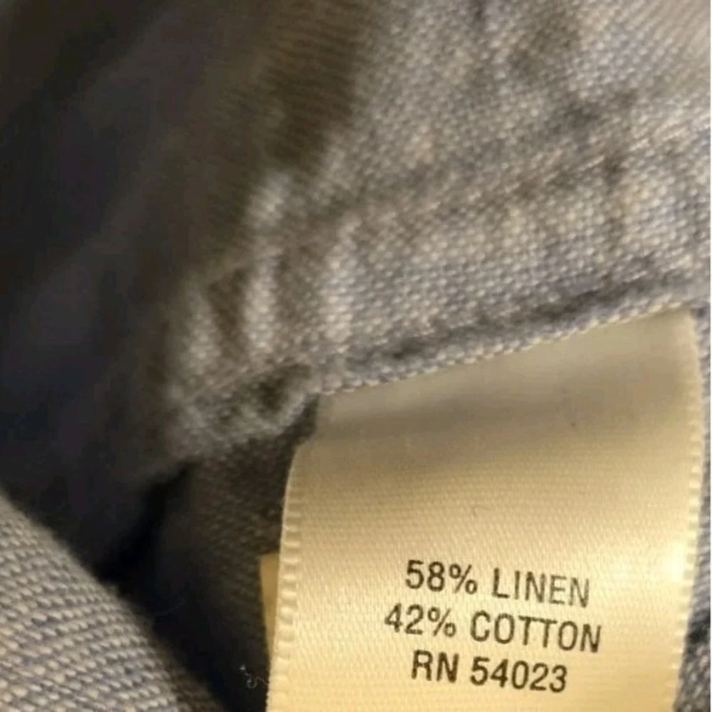 Banana Republic Mens Linen Blend‎ Button Up Shirt Sz Large 16/16.5 Preppy Career